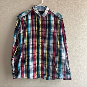 American Breed Casual Wear Men's Multicolor Plaid Shirt - Large